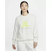 NIKE AS W NSW PHNX FLC OS CREW GCEL 女 長袖上衣-HQ4737133 XS 白色