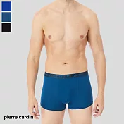 【pierre cardin 皮爾卡登】零肌感冰沁透氣彈性平口褲(沁涼透氣-男內褲) M 中普藍