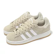 adidas 休閒鞋 Campus 00S J 大童 女鞋 米灰 白 麂皮 Y2K 膠底 復古 愛迪達 JI4461