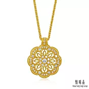 【點睛品】財納八方 鑽石黃金項鍊