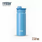 TYESO馬卡龍不鏽鋼雙層運動保溫杯750ML 寶石藍