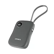 【omars】炫彩多功能行動電源｜10000mAh｜自帶線｜磁吸無線- 芝麻黑