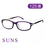 精品老花眼鏡 簡約優雅框老花眼鏡 高硬度耐磨鏡片 配戴不暈眩 紫框125度