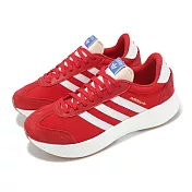 adidas 休閒鞋 City RNR 男鞋 女鞋 紅 白 復古 麂皮 愛迪達 JI0835 27cm RED/WHITE