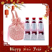 L’OCCITANE 歐舒丹 經典護手霜30MLX3禮袋組-新春祝福禮-公司貨 亞爾緞帶X3