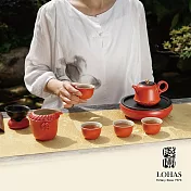 【陸寶LOHAS】萬福永結茶禮 一壺一海四杯 配有茶濾及水方 周全配置  曙光紅