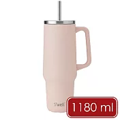 《S’well》Tumbler不鏽鋼吸管保溫隨行杯 | 保冰 保冷 - 玫瑰粉橘1180ml