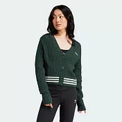 ADIDAS CARDIGAN 女針織開衫外套-IX1046 XS 綠色