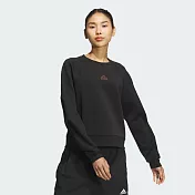 ADIDAS CREW 女圓領套頭衫-JJ1107 L 黑色