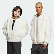 ADIDAS N FUR JKT U 男女刷毛外套-JD3777 L 白色