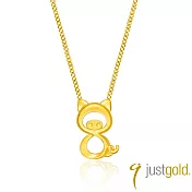 【Just Gold 鎮金店】八福純金生肖-豬 黃金吊墜(不含鍊)