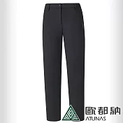 【ATUNAS 歐都納】女款抗風保暖刷毛長褲A6PA2415W- XL 黑