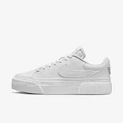 Nike Wmns Court Legacy Lift [DM7590-101] 女 休閒鞋 經典 復古 厚底 全白