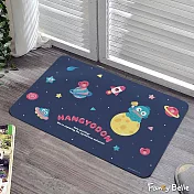 義大利Fancy Belle《Sanrio-漢頓星際樂遊》抗菌可水洗軟式珪藻土強效吸水地墊 60*39CM+大容量洗衣袋1入(超值組合)