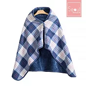 【Seoul house】無印風旅行保暖毛毯披肩/膝蓋毯/沙發毯 粉の藍格