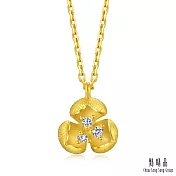 【點睛品】玉蘭花 黃金鑽石項鍊