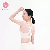 【Mukasa】DFITNESS 後扣支撐型運動內衣 - 奶油杏 - MUK-24063 S 奶油杏