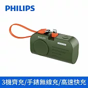 【Philips飛利浦】FunCube MINI 2 口袋電源 手錶磁吸+多合一行動電源 Lightning頭 DLP2552V? 綠色