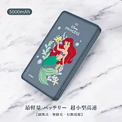 【正版授權】Disney迪士尼 5000mAh 20W PD超薄磁吸無線快充行動電源  (G)小美人魚