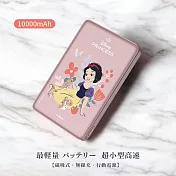 【正版授權】Disney迪士尼 10000mAh 20W PD超薄磁吸無線快充行動電源 (F)白雪公主