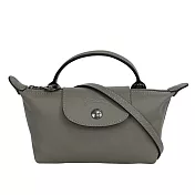 LONGCHAMP Le Pliage Xtra XS 小牛皮迷你二用包 (斑鳩灰)