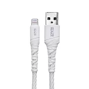 【REAICE】 USB-A to Lightning 1.2M MFI認證 耐磨編織充電傳輸線 二入組 奶霜白