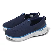 adidas 休閒鞋 Cloudfoam Go Lounger 男鞋 藍 白 厚底 緩衝 無鞋帶 愛迪達 ID4020