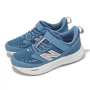 New Balance 慢跑鞋 Fresh Foam 625 中童 藍 粉 寬楦 魔鬼氈 小朋友 運動鞋 NB PT625NP-W 17cm BLUE/WHITE