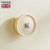 【英國FGODA】無痕免鑽釘壁掛磁吸式毛巾掛夾(2入裝)x3包- 奶油白