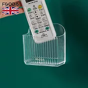 【英國FGODA】無痕免鑽釘多功能壁掛收納盒(附出線孔)-3入- 透明