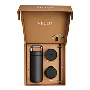 【FELLOW】474ml 禮盒組2代 卡特隨行真空陶瓷咖啡保溫杯 一杯三蓋 Carter Kit V2  黑色