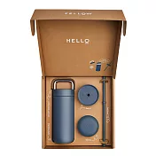 【FELLOW】474ml 禮盒組2代 卡特隨行真空陶瓷咖啡保溫杯 一杯三蓋 Carter Kit V2  藍色