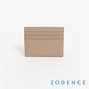ZODENCE LIZ進口牛皮輕薄卡片夾 卡其