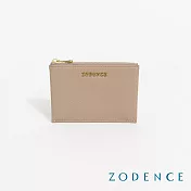 ZODENCE LIZ進口牛皮輕薄零錢包  卡其