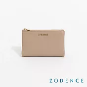 ZODENCE LIZ進口牛皮對開輕薄中夾  卡其