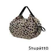 Shupatto 燈籠型都會時尚系列秒收環保啪啪包-小 豹紋駝