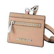 MICHAEL KORS 簡約皮革證件夾零錢包-奶茶