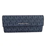 MICHAEL KORS 滿版LOGO皮革三角眼鏡盒 黑