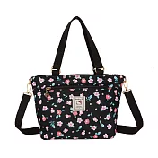 【Hello Kitty】花園午茶-兩用手提包-黑 KT03I02BK