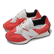New Balance 休閒鞋 327 中童 寬楦 紅 白 麂皮 拼接 小朋友 NB PH327BR-W