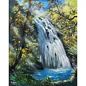 【玲廊滿藝】曾啟文-匯聚八方 清泉耀日50x40cm