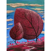 【玲廊滿藝】曾啟文-浪漫礦砂系列-櫻花盛開40x30cm