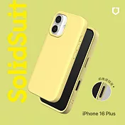 犀牛盾 iPhone 16 Plus(6.7吋) SolidSuit(MagSafe兼容)磁吸手機殼-相機鍵按鈕版- 檸檬黃