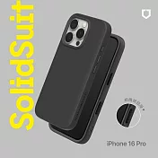 犀牛盾 iPhone 16 Pro(6.3吋) SolidSuit防摔背蓋手機殼-相機鍵按鈕版-經典款- 經典黑