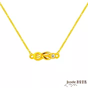 J’code真愛密碼金飾 無限賺硬金項鍊-小