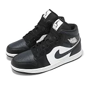 Nike 休閒鞋 Air Jordan 1 Mid Off Noir Toe 男鞋 黑 白 AJ1 一代 中筒 DQ8426-010