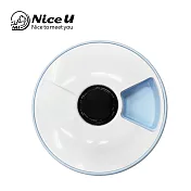 【NiceU毛樂趣】圓盤六格寵物自動餵食器(一年保固) 藍色