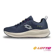 【LOTTO 義大利】男 雨行防水跑鞋 25.5cm 藍/卡其