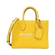 MICHAEL KORS 經典LOGO皮革手提肩斜兩用包-黃