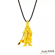 J’code真愛密碼金飾 關公硬金墜子 送白鋼項鍊